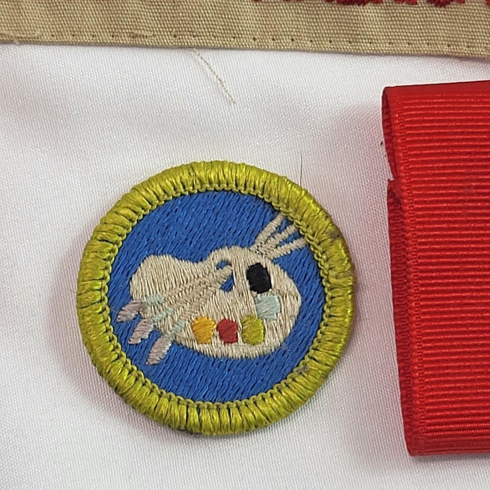 Jersey Shore Council New Jersey BSA Shoulder Patch w. Red Epaulettes, Art Badge - Picture 5 of 7